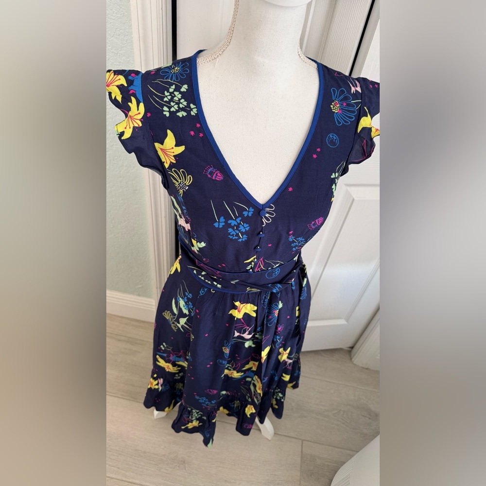 NWT. ModCloth Blue with Eyes On You Midi Dress; Small